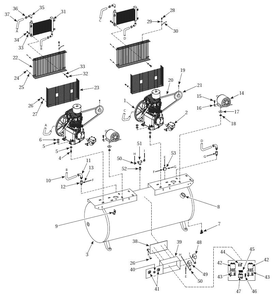 Part Location Diagram of CE000300AV Campbell Hausfeld Aftercooler Ce Units